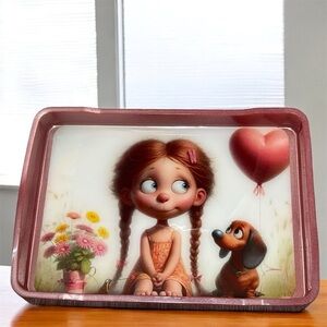 NORE’S NOVELTIES Handcrafted Decorative Serving/ Vanity Tray “ValDay 1”